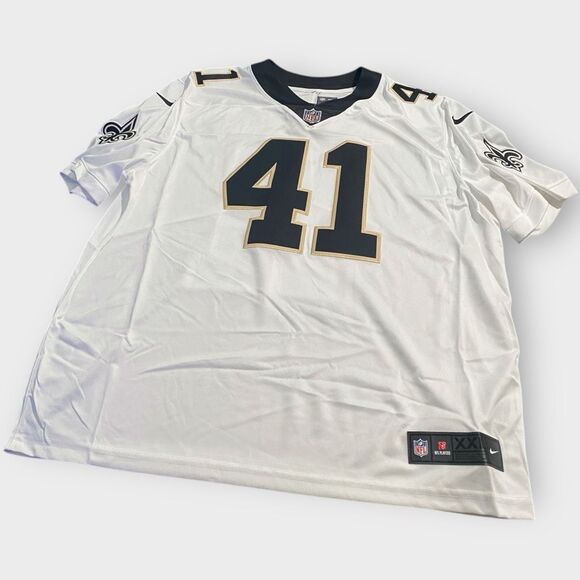 Nike New Orleans Saints Alvin Kamara #41 Road Limited White Jersey Mens size 2XL - Picture 1 of 12